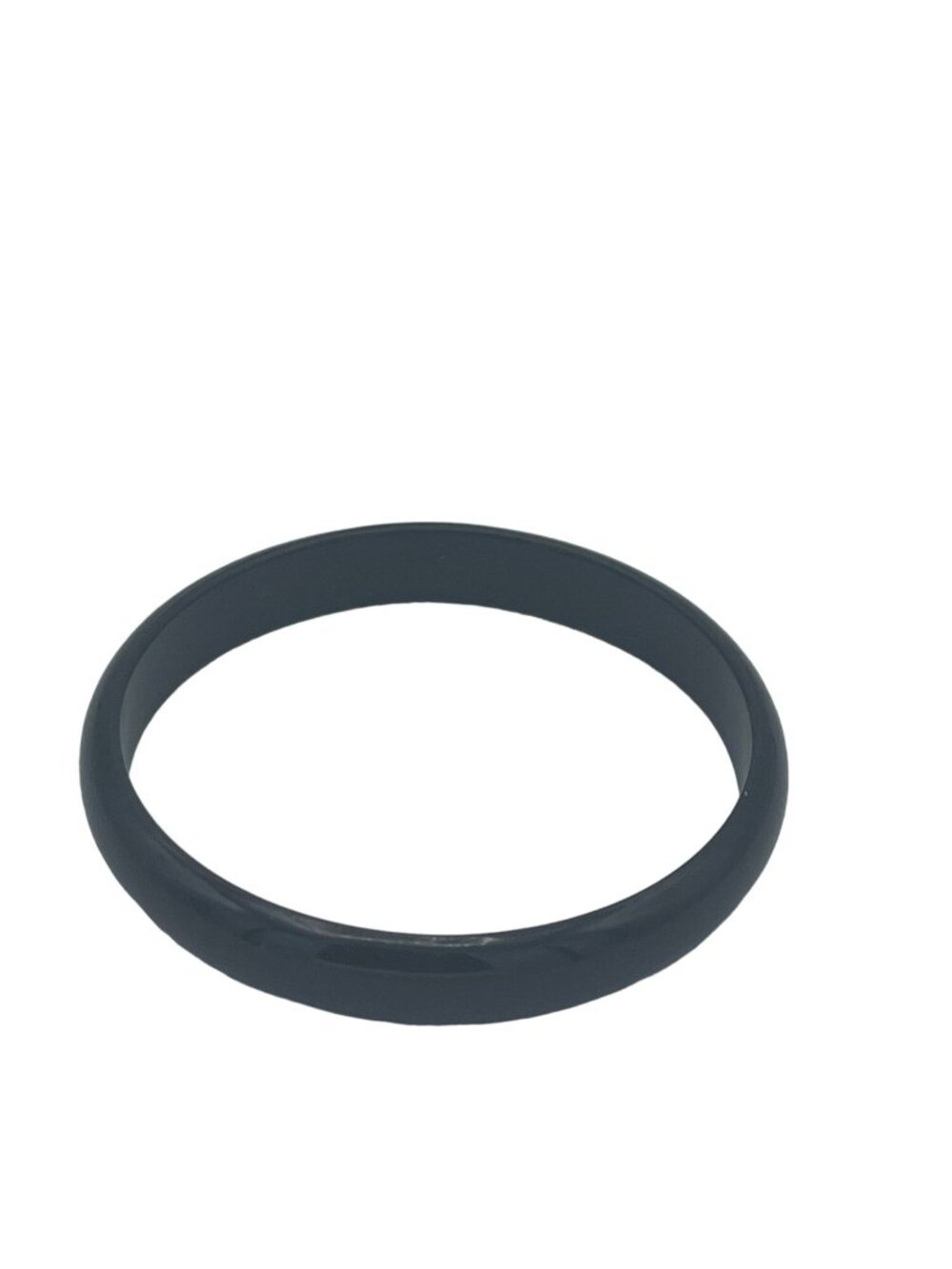 Black Acrylic Bracelet 3 Inch Diameter Sleek Minimalist Design